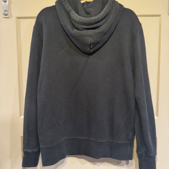 Rag & Bone Heavyweight Hoodie Men's Medium Solid Black Pullover Sweatshirt - Picture 8 of 12